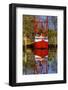 Red Shrimp Boat Docked in Harbor, Apalachicola, Florida, USA-Joanne Wells-Framed Photographic Print