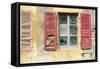 Red Shutters-Cora Niele-Framed Stretched Canvas