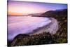 Red Skies At Night At Sand Dollar Beach In Big Sur, California-Daniel Kuras-Stretched Canvas