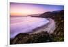 Red Skies At Night At Sand Dollar Beach In Big Sur, California-Daniel Kuras-Framed Photographic Print