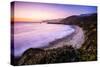 Red Skies At Night At Sand Dollar Beach In Big Sur, California-Daniel Kuras-Stretched Canvas