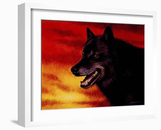 Red Skies-Joh Naito-Framed Giclee Print