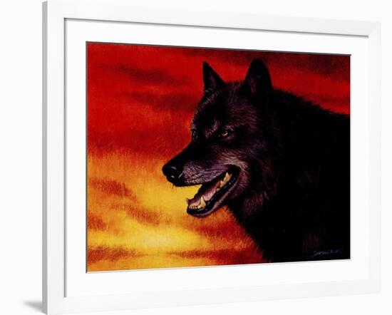 Red Skies-Joh Naito-Framed Giclee Print