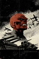Red Skull No.3 Cover: Redskull Portrait Amidst Tanks and Planes-David Aja-Lamina Framed Poster