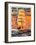 "Red Sky at Morning," Saturday Evening Post Cover, December 3, 1932-Anton Otto Fischer-Framed Giclee Print