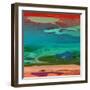 Red Sky At Night-Ricki Mountain-Framed Art Print