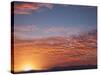 Red Sky at Sunrise over Atlantic Ocean, View from Miami Beach, Florida, USA, North America-Angelo Cavalli-Stretched Canvas