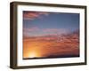 Red Sky at Sunrise over Atlantic Ocean, View from Miami Beach, Florida, USA, North America-Angelo Cavalli-Framed Photographic Print