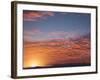 Red Sky at Sunrise over Atlantic Ocean, View from Miami Beach, Florida, USA, North America-Angelo Cavalli-Framed Photographic Print