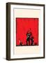 Red Sky over Soldiers-Chinese Government-Framed Art Print