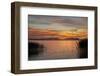 Red Sky over the Saaler Bodden Close Ahrenshoop-Uwe Steffens-Framed Photographic Print