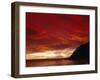 Red Sky, Sunset Over the Bay, Gisborne, East Coast, North Island, New Zealand, Pacific-D H Webster-Framed Photographic Print