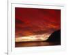 Red Sky, Sunset Over the Bay, Gisborne, East Coast, North Island, New Zealand, Pacific-D H Webster-Framed Photographic Print