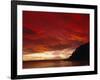 Red Sky, Sunset Over the Bay, Gisborne, East Coast, North Island, New Zealand, Pacific-D H Webster-Framed Photographic Print