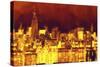 Red Skyline-Philippe Hugonnard-Stretched Canvas