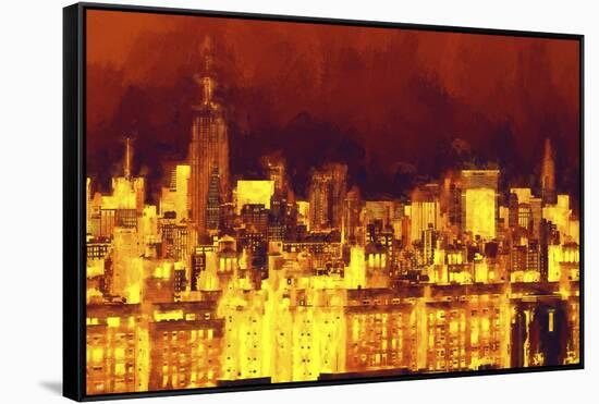 Red Skyline-Philippe Hugonnard-Framed Stretched Canvas