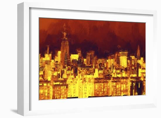Red Skyline-Philippe Hugonnard-Framed Premium Giclee Print