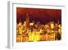 Red Skyline-Philippe Hugonnard-Framed Premium Giclee Print