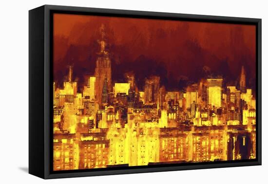 Red Skyline-Philippe Hugonnard-Framed Stretched Canvas