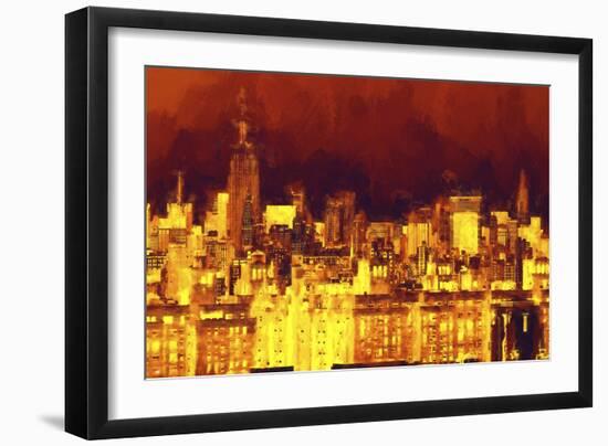 Red Skyline-Philippe Hugonnard-Framed Giclee Print