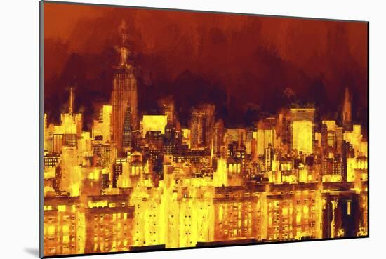 Red Skyline-Philippe Hugonnard-Mounted Giclee Print