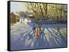 Red Sledge, Monyash, Derbyshire-Andrew Macara-Framed Stretched Canvas