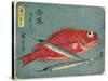 Red Snapper and Halfbeak, 1830-1844-Utagawa Hiroshige-Stretched Canvas