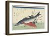 Red Snapper, Sea Bass and Perilla, C. 1840-Utagawa Hiroshige-Framed Giclee Print