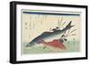 Red Snapper, Sea Bass and Perilla, C. 1840-Utagawa Hiroshige-Framed Giclee Print
