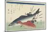 Red Snapper, Sea Bass and Perilla, C. 1840-Utagawa Hiroshige-Mounted Giclee Print