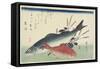 Red Snapper, Sea Bass and Perilla, C. 1840-Utagawa Hiroshige-Framed Stretched Canvas