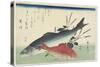 Red Snapper, Sea Bass and Perilla, C. 1840-Utagawa Hiroshige-Stretched Canvas