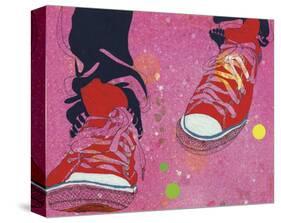 Red Sneakers-Sarah Beetson-Stretched Canvas