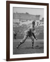 Red Sox Dave Ferriss Pitching to Yankee Player at Yankee Stadium During Game-Sam Shere-Framed Premium Photographic Print