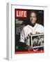 Red Sox Pitcher, Curt Schilling, Holding Photo of 2004 World Series Victory, December 17, 2004-John Huet-Framed Photographic Print