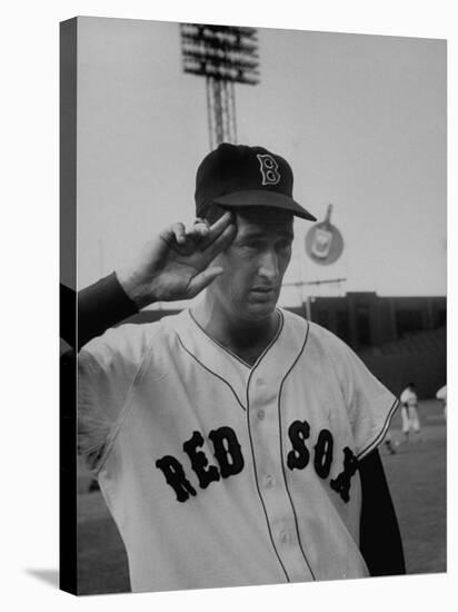 Red Sox Player Ted Williams Suited Up for Playing Baseball-Ralph Morse-Stretched Canvas