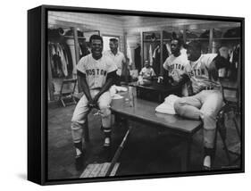 Red Sox Players Reggie Smith and George Scott-Art Rickerby-Framed Stretched Canvas