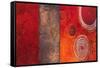 Red Spirals I-Lanie Loreth-Framed Stretched Canvas