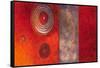 Red Spirals II-Lanie Loreth-Framed Stretched Canvas