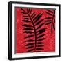 Red Sponge Fern II-Ruth Palmer-Framed Art Print