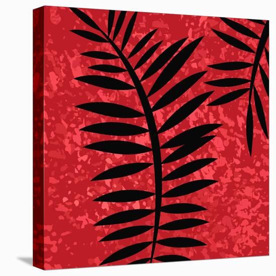 Red Sponge Fern II-Ruth Palmer-Stretched Canvas