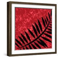 Red Sponge Fern-Ruth Palmer-Framed Art Print