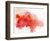 Red Spot, Watercolor Abstract Hand Painted Background-katritch-Framed Art Print