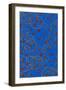 Red Spots on Blue with Gold Squiggles-Found Image Press-Framed Giclee Print