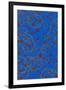 Red Spots on Blue with Gold Squiggles-Found Image Press-Framed Giclee Print
