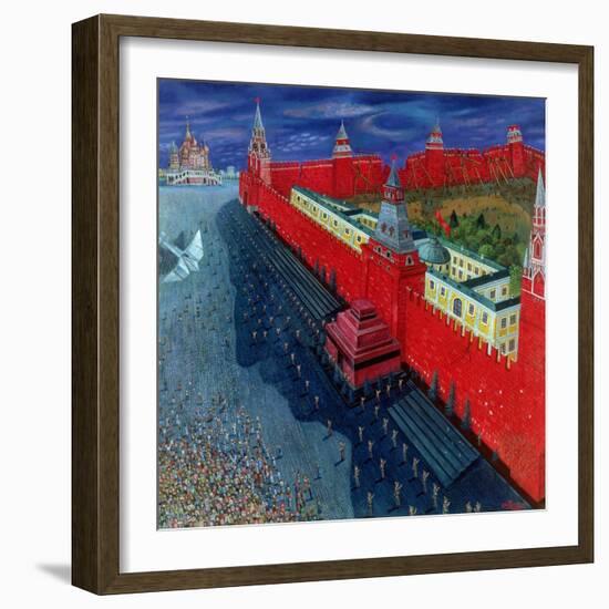 Red Square, 1988-Tamas Galambos-Framed Premium Giclee Print