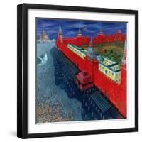 Red Square, 1988-Tamas Galambos-Framed Premium Giclee Print