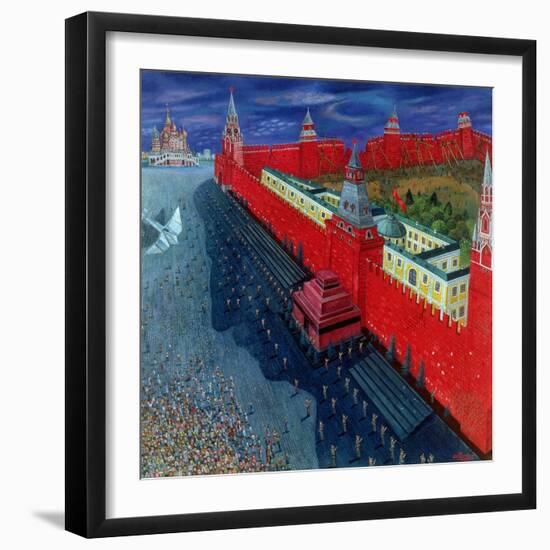 Red Square, 1988-Tamas Galambos-Framed Premium Giclee Print