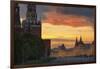 Red Square at Dusk.-Jon Hicks-Framed Photographic Print