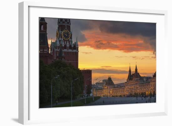 Red Square at Dusk.-Jon Hicks-Framed Photographic Print